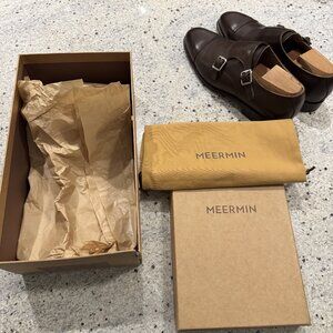 Meermin Double Monk Expresso Full Grain Calf Leather Shoes